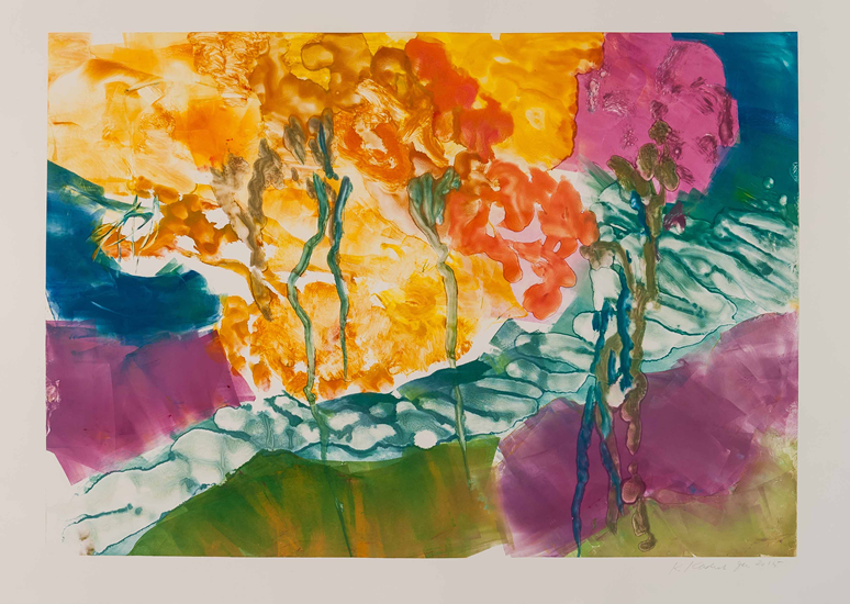 Monotype titled River, 4: Easter